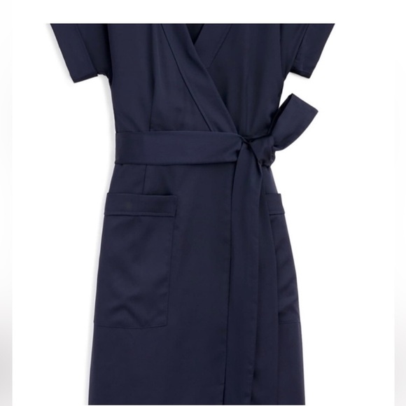 J Crew navy wrap dress - Picture 4 of 9